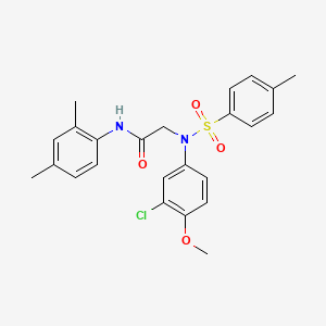 molecular formula C24H25ClN2O4S B5161263 N~2~-(3-chloro-4-methoxyphenyl)-N~1~-(2,4-dimethylphenyl)-N~2~-[(4-methylphenyl)sulfonyl]glycinamide 