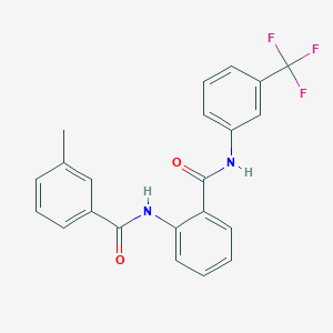molecular formula C22H17F3N2O2 B5161304 2-[(3-methylbenzoyl)amino]-N-[3-(trifluoromethyl)phenyl]benzamide 