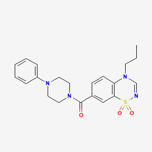 7-[(4-phenyl-1-piperazinyl)carbonyl]-4-propyl-4H-1,2,4-benzothiadiazine 1,1-dioxide