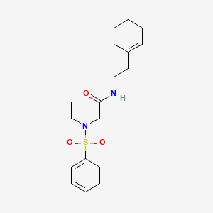 molecular formula C18H26N2O3S B5161339 N~1~-[2-(1-cyclohexen-1-yl)ethyl]-N~2~-ethyl-N~2~-(phenylsulfonyl)glycinamide 