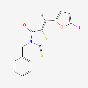 molecular formula C15H10INO2S2 B5161377 3-benzyl-5-[(5-iodo-2-furyl)methylene]-2-thioxo-1,3-thiazolidin-4-one 