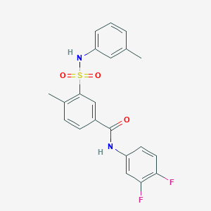 N-(3,4-difluorophenyl)-4-methyl-3-{[(3-methylphenyl)amino]sulfonyl}benzamide