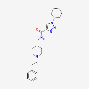 1-cyclohexyl-N-{[1-(2-phenylethyl)-4-piperidinyl]methyl}-1H-1,2,3-triazole-4-carboxamide