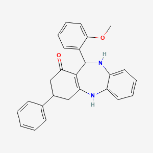 11-(2-methoxyphenyl)-3-phenyl-2,3,4,5,10,11-hexahydro-1H-dibenzo[b,e][1,4]diazepin-1-one