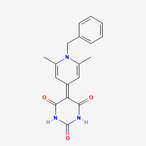 molecular formula C18H17N3O3 B5161449 5-(1-benzyl-2,6-dimethyl-4(1H)-pyridinylidene)-2,4,6(1H,3H,5H)-pyrimidinetrione 