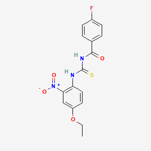 N-{[(4-ethoxy-2-nitrophenyl)amino]carbonothioyl}-4-fluorobenzamide