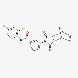molecular formula C22H16Cl2N2O3 B5161484 N-(2,4-dichlorophenyl)-3-(3,5-dioxo-4-azatricyclo[5.2.1.0~2,6~]dec-8-en-4-yl)benzamide 