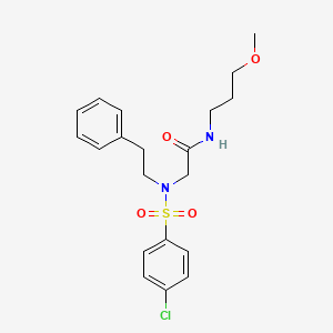 N~2~-[(4-chlorophenyl)sulfonyl]-N~1~-(3-methoxypropyl)-N~2~-(2-phenylethyl)glycinamide