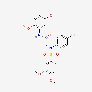 N~2~-(4-chlorophenyl)-N~1~-(2,5-dimethoxyphenyl)-N~2~-[(3,4-dimethoxyphenyl)sulfonyl]glycinamide