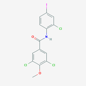 molecular formula C14H9Cl3INO2 B5161573 3,5-dichloro-N-(2-chloro-4-iodophenyl)-4-methoxybenzamide 