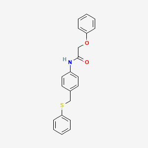 2-phenoxy-N-{4-[(phenylthio)methyl]phenyl}acetamide