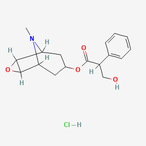 9-methyl-3-oxa-9-azatricyclo[3.3.1.0~2,4~]non-7-yl 3-hydroxy-2-phenylpropanoate hydrochloride