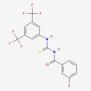 molecular formula C16H9F7N2OS B5161596 N-({[3,5-bis(trifluoromethyl)phenyl]amino}carbonothioyl)-3-fluorobenzamide 