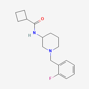 molecular formula C17H23FN2O B5161597 N-[1-(2-fluorobenzyl)-3-piperidinyl]cyclobutanecarboxamide 