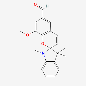 8-methoxy-1',3',3'-trimethyl-1',3'-dihydrospiro[chromene-2,2'-indole]-6-carbaldehyde