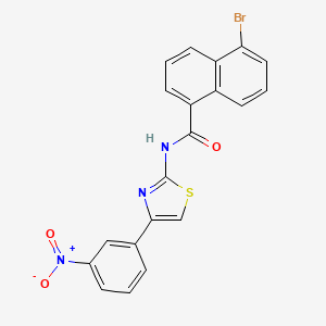 molecular formula C20H12BrN3O3S B5161633 5-bromo-N-[4-(3-nitrophenyl)-1,3-thiazol-2-yl]-1-naphthamide 