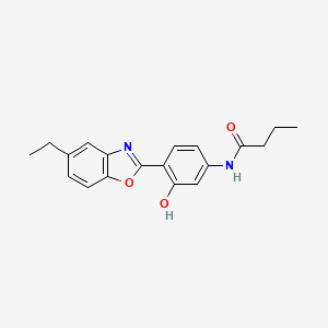 N-[4-(5-ethyl-1,3-benzoxazol-2-yl)-3-hydroxyphenyl]butanamide