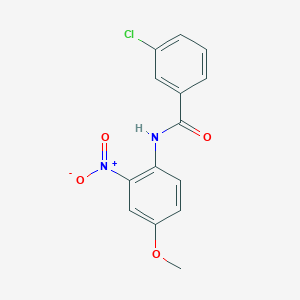 molecular formula C14H11ClN2O4 B5161687 3-chloro-N-(4-methoxy-2-nitrophenyl)benzamide 