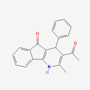 molecular formula C21H17NO2 B5161702 3-acetyl-2-methyl-4-phenyl-1,4-dihydro-5H-indeno[1,2-b]pyridin-5-one CAS No. 26576-80-7