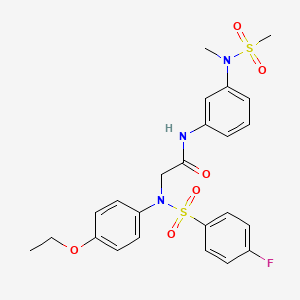 molecular formula C24H26FN3O6S2 B5161710 N~2~-(4-ethoxyphenyl)-N~2~-[(4-fluorophenyl)sulfonyl]-N~1~-{3-[methyl(methylsulfonyl)amino]phenyl}glycinamide 