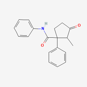 2-methyl-3-oxo-N,1-diphenylcyclopentanecarboxamide