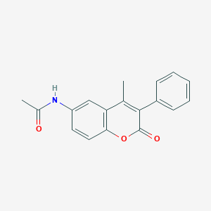 molecular formula C18H15NO3 B5161731 N-(4-methyl-2-oxo-3-phenyl-2H-chromen-6-yl)acetamide 