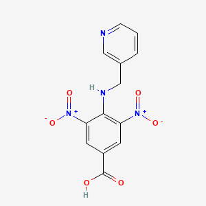 molecular formula C13H10N4O6 B5161750 3,5-dinitro-4-[(3-pyridinylmethyl)amino]benzoic acid 