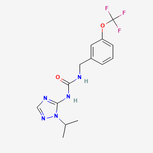 molecular formula C14H16F3N5O2 B5161761 N-(1-isopropyl-1H-1,2,4-triazol-5-yl)-N'-[3-(trifluoromethoxy)benzyl]urea 