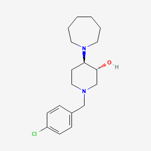 molecular formula C18H27ClN2O B5161772 (3R*,4R*)-4-(1-azepanyl)-1-(4-chlorobenzyl)-3-piperidinol 