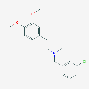 molecular formula C18H22ClNO2 B5161789 (3-chlorobenzyl)[2-(3,4-dimethoxyphenyl)ethyl]methylamine 