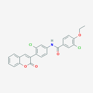 molecular formula C24H17Cl2NO4 B5161801 3-chloro-N-[3-chloro-4-(2-oxo-2H-chromen-3-yl)phenyl]-4-ethoxybenzamide 