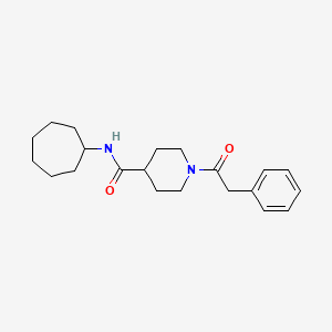 molecular formula C21H30N2O2 B5161830 N-cycloheptyl-1-(phenylacetyl)-4-piperidinecarboxamide 