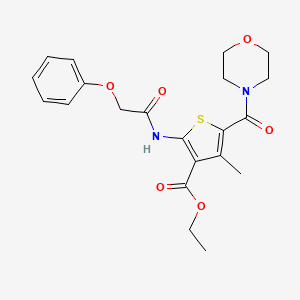 molecular formula C21H24N2O6S B5161834 ethyl 4-methyl-5-(4-morpholinylcarbonyl)-2-[(phenoxyacetyl)amino]-3-thiophenecarboxylate 