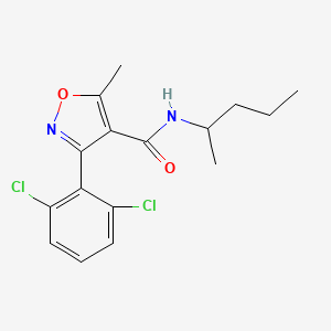 molecular formula C16H18Cl2N2O2 B5161843 3-(2,6-dichlorophenyl)-5-methyl-N-(1-methylbutyl)-4-isoxazolecarboxamide 