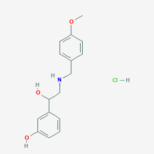 molecular formula C16H20ClNO3 B5161851 3-{1-hydroxy-2-[(4-methoxybenzyl)amino]ethyl}phenol hydrochloride 
