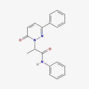 molecular formula C19H17N3O2 B5161868 2-(6-oxo-3-phenyl-1(6H)-pyridazinyl)-N-phenylpropanamide 