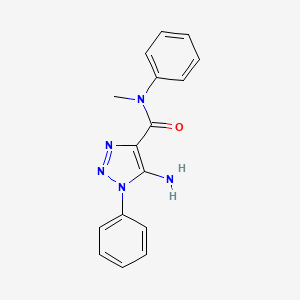 molecular formula C16H15N5O B5161877 5-amino-N-methyl-N,1-diphenyl-1H-1,2,3-triazole-4-carboxamide 