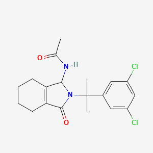 molecular formula C19H22Cl2N2O2 B5161893 N-{2-[1-(3,5-dichlorophenyl)-1-methylethyl]-3-oxo-2,3,4,5,6,7-hexahydro-1H-isoindol-1-yl}acetamide 