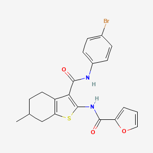 molecular formula C21H19BrN2O3S B5161894 N-(3-{[(4-bromophenyl)amino]carbonyl}-6-methyl-4,5,6,7-tetrahydro-1-benzothien-2-yl)-2-furamide 