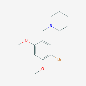 molecular formula C14H20BrNO2 B5161898 1-(5-bromo-2,4-dimethoxybenzyl)piperidine 