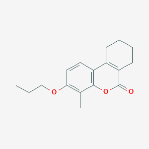 molecular formula C17H20O3 B5161912 4-methyl-3-propoxy-7,8,9,10-tetrahydro-6H-benzo[c]chromen-6-one 