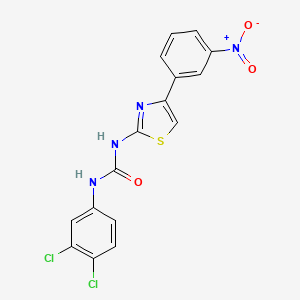 molecular formula C16H10Cl2N4O3S B5161919 N-(3,4-dichlorophenyl)-N'-[4-(3-nitrophenyl)-1,3-thiazol-2-yl]urea 