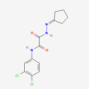 molecular formula C13H13Cl2N3O2 B5161935 2-(2-cyclopentylidenehydrazino)-N-(3,4-dichlorophenyl)-2-oxoacetamide 