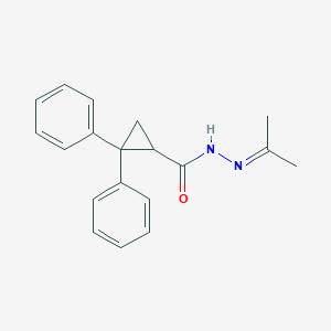 molecular formula C19H20N2O B5161943 N'-(1-methylethylidene)-2,2-diphenylcyclopropanecarbohydrazide 