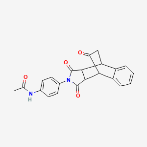 molecular formula C22H18N2O4 B5161951 N-[4-(10,12,14-trioxo-11-azatetracyclo[6.5.2.0~2,7~.0~9,13~]pentadeca-2,4,6-trien-11-yl)phenyl]acetamide 