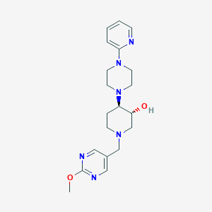 (3R*,4R*)-1-[(2-methoxy-5-pyrimidinyl)methyl]-4-[4-(2-pyridinyl)-1-piperazinyl]-3-piperidinol