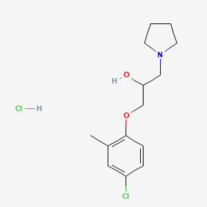 molecular formula C14H21Cl2NO2 B5161982 1-(4-chloro-2-methylphenoxy)-3-(1-pyrrolidinyl)-2-propanol hydrochloride 