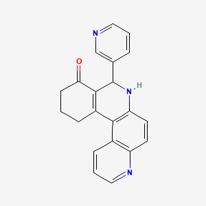 molecular formula C21H17N3O B5161995 8-(3-pyridinyl)-8,10,11,12-tetrahydrobenzo[a]-4,7-phenanthrolin-9(7H)-one 