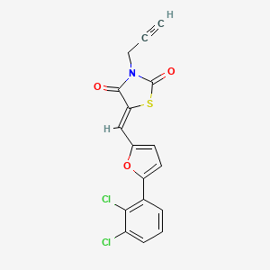 molecular formula C17H9Cl2NO3S B5162000 5-{[5-(2,3-dichlorophenyl)-2-furyl]methylene}-3-(2-propyn-1-yl)-1,3-thiazolidine-2,4-dione 