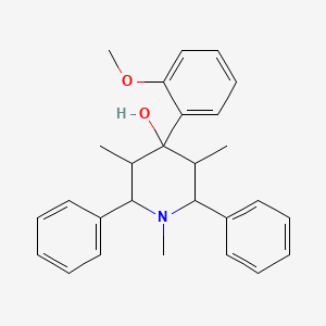 4-(2-methoxyphenyl)-1,3,5-trimethyl-2,6-diphenyl-4-piperidinol